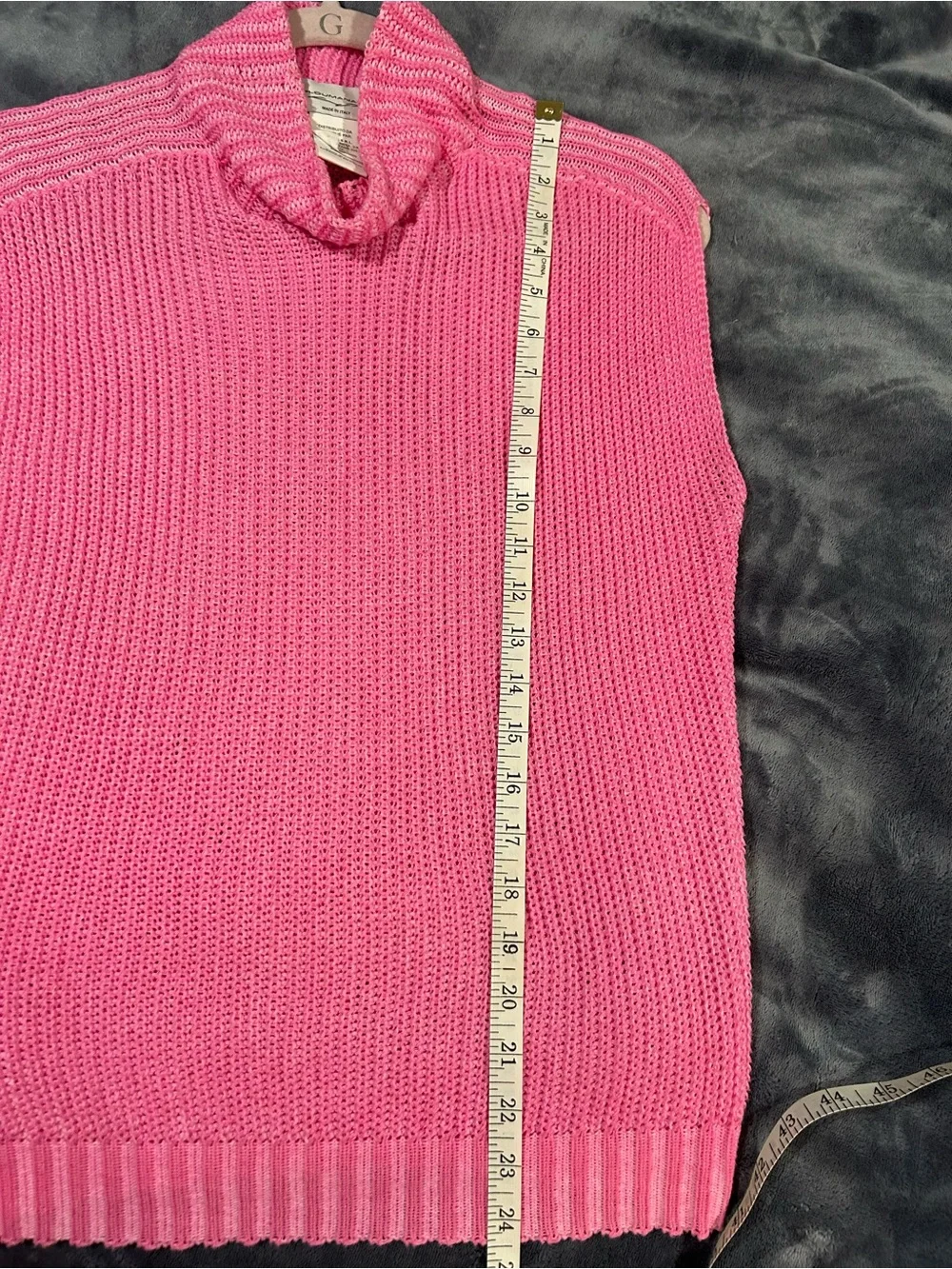 Ploumanac'h Ribbed Mini Knit Sleeveless Sweater in Pink, Small